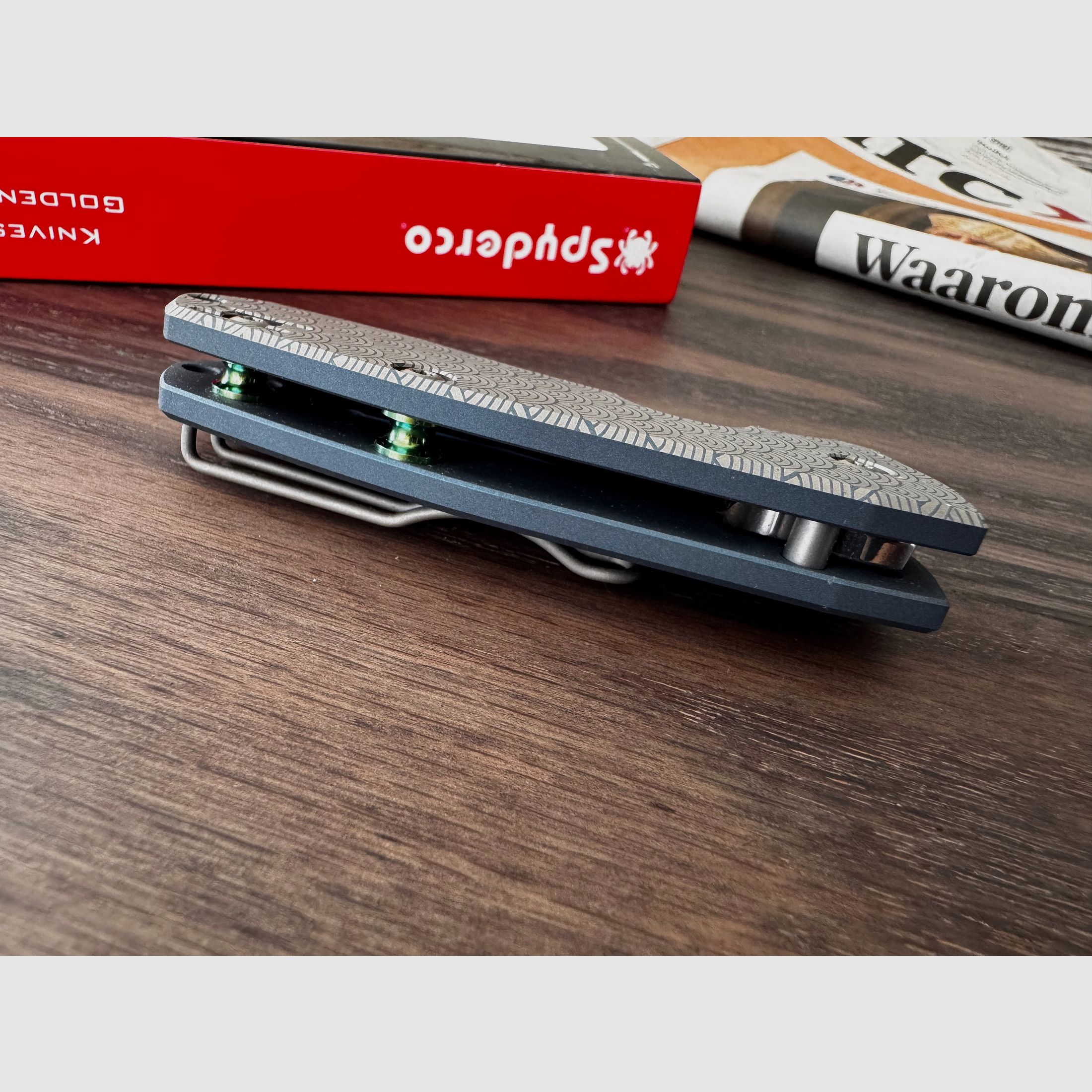 Spyderco Techno 2 EDC Modern Seigaiha Motiv (Exklusiv) Blau