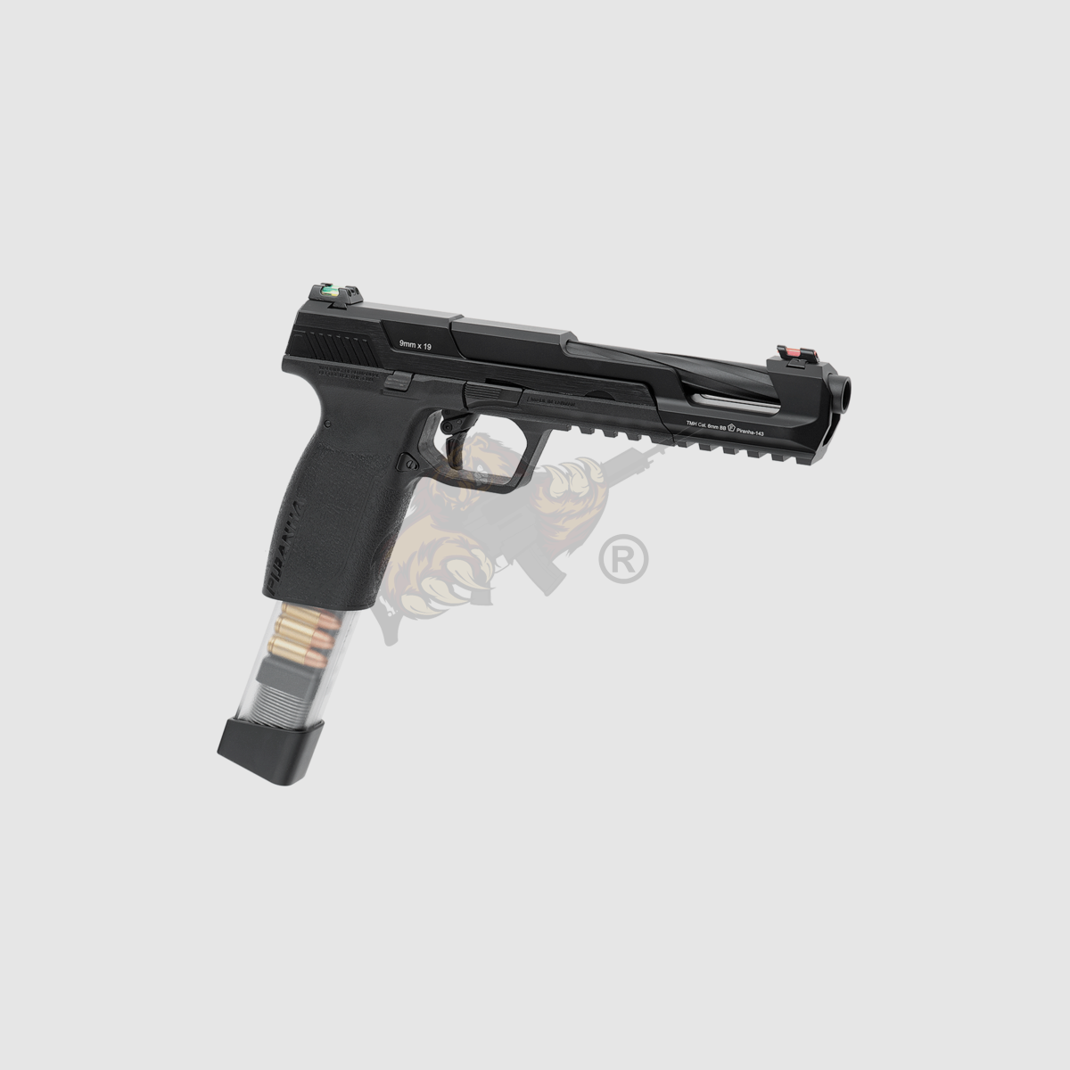 G&G Piranha SL GBB Airsoft Pistol in black -F-