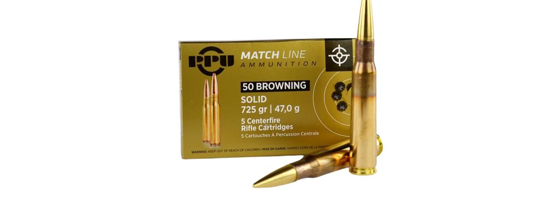 Prvi Partizan PPU .50 BMG (12,7 x 99) Match Line 725 grs 5 Schuss