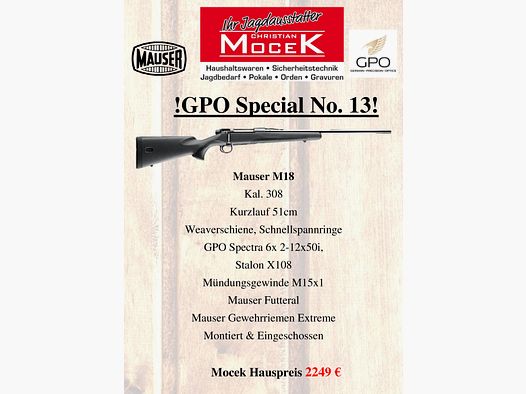 Mauser M18, z GPO Spectra 6x 2-12x50