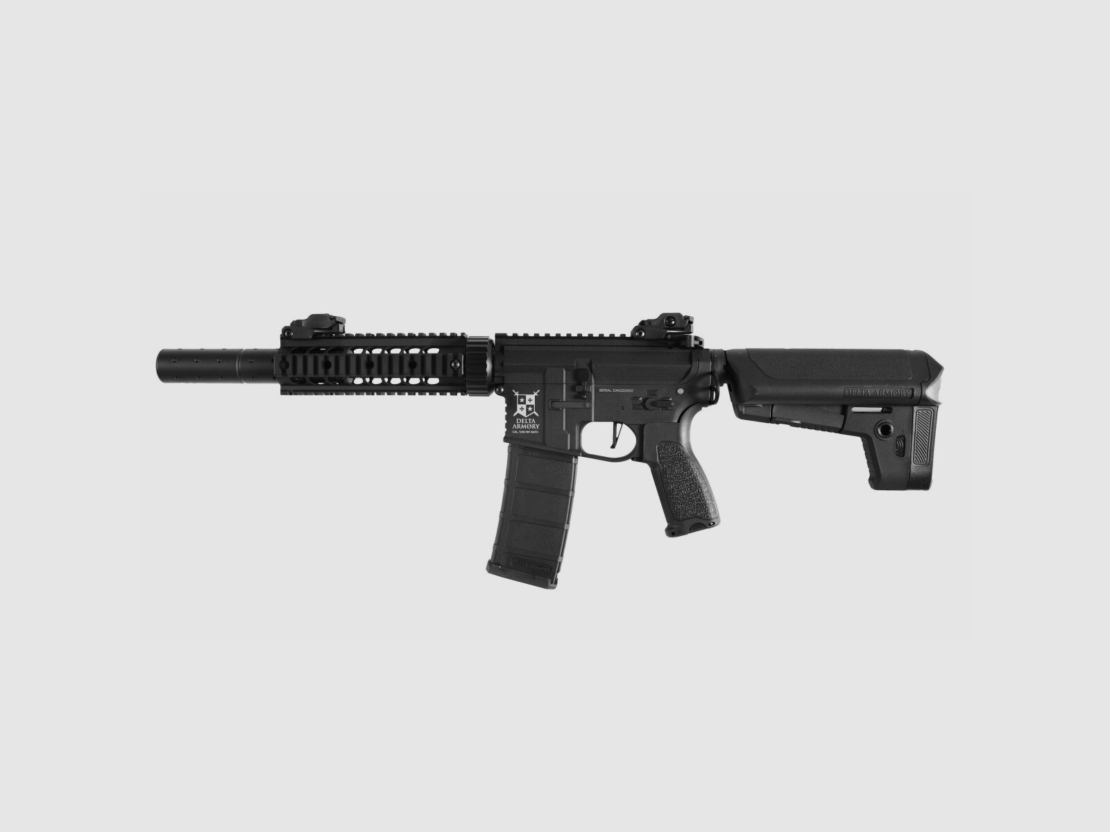 AR15 SilentOps 7 inch BRAVO Delta Armory Black S-AEG Airsoft Rifle Free from 18 years