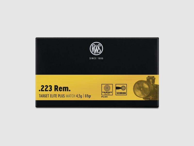 RWS TARGET ELITE PLUS - .223REM SCORION - 4.5G / 69GRS. - 20 CARTRIDGES