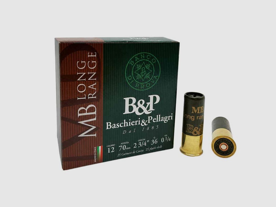 Baschieri & Pellagri munitie 12/70 36 g MB maat 0 – 4,00 mm