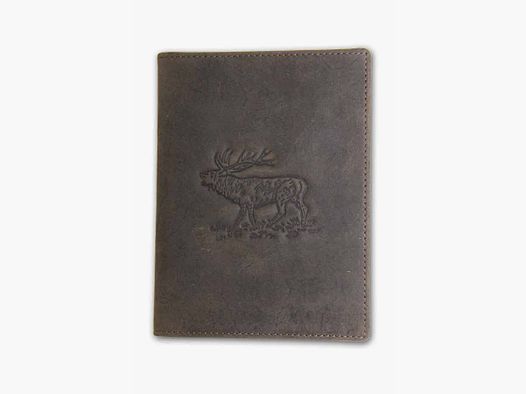 Estuche de licencia de caza AKAH de cuero de ciervo