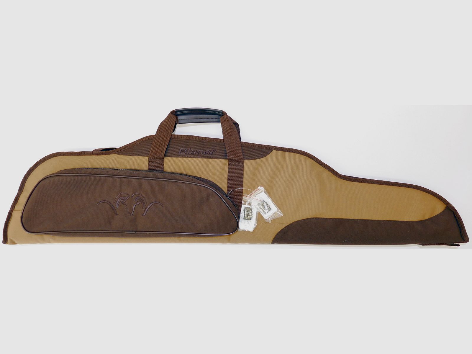 Blaser rifle case BJW Cordura with medium brown long gun case