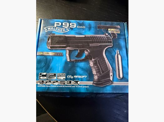 Walther p99 DAO co2 airsoft top Zustand viel Zubehör 