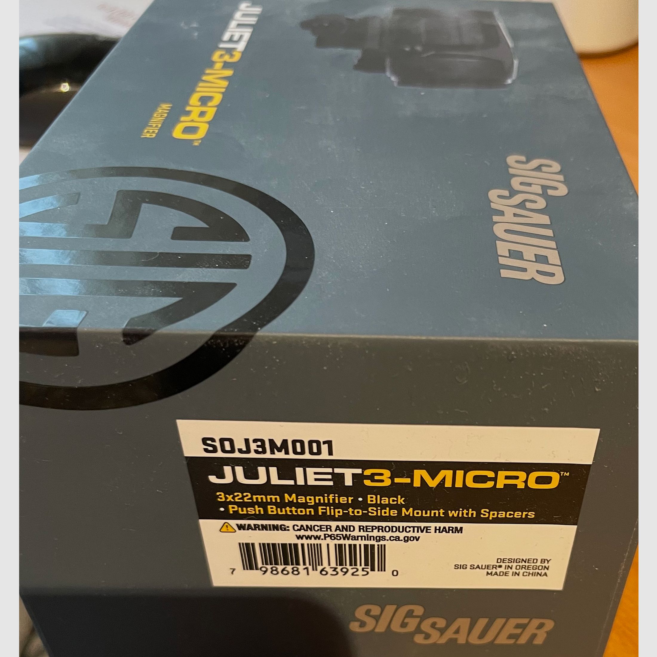 SigSauer  Juliet 3 Micro, 3facher Vergrösserer  passt zu Romeo 4H , 2te Anzeige 