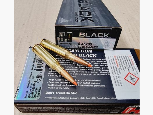 5,45x39/60grs V-Max Hornady Black 20 Stk. #81247