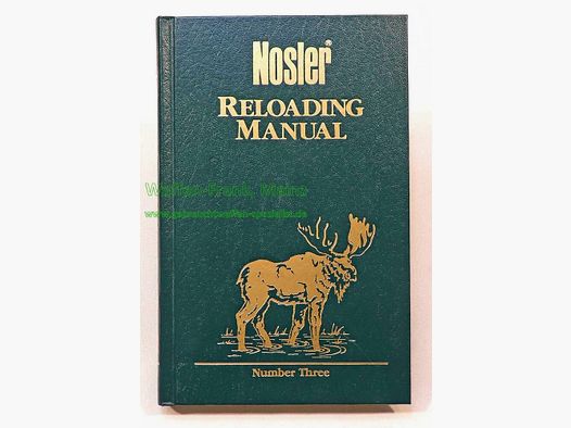 Nosler Buch Reloading Manual No. 3