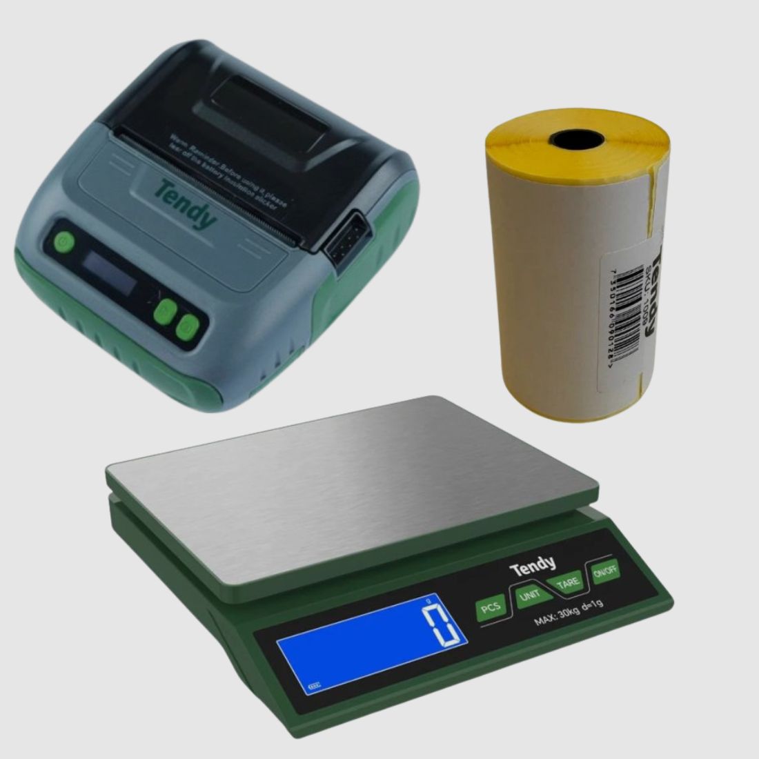 Tendy Set – Etikettendrucker, Tischwaage & Etiketten