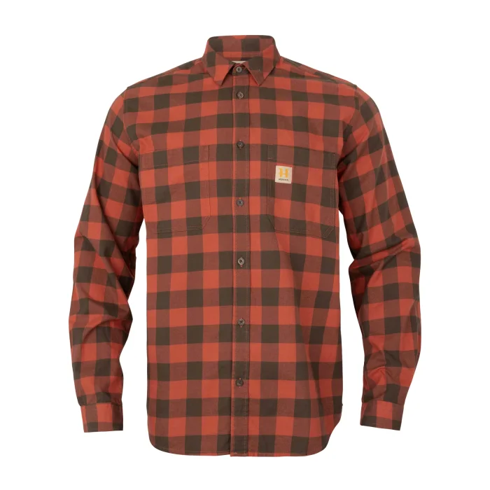 Harkila SCANDINAVIAN L/S overhemd Autumn orange check (105103206)