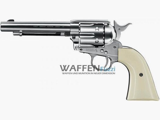 Colt Single Action Army SAA CO2-Revolver Nickel Finish Kaliber 4,5 mm Diabolo