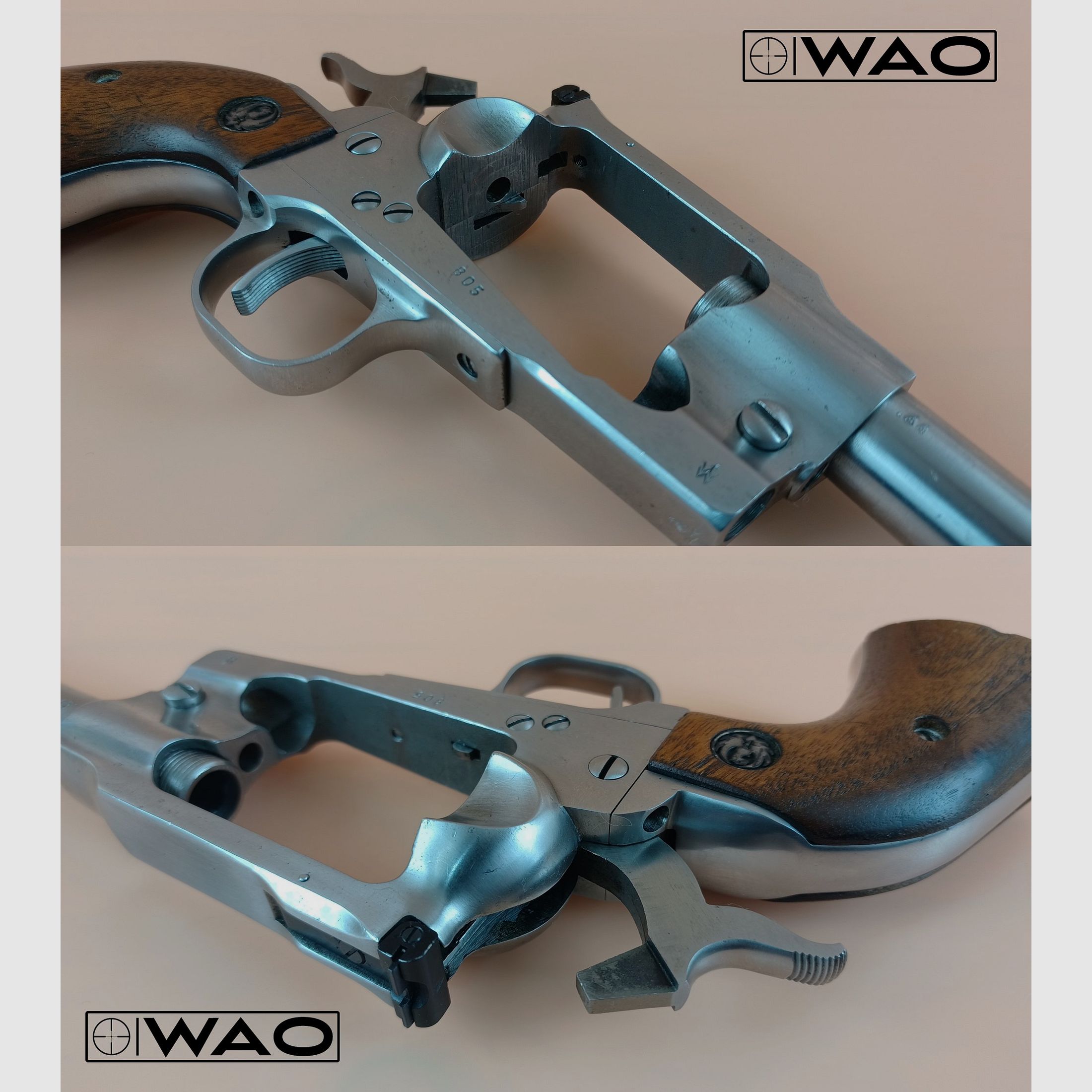 Perkussions-Revolver Sturm, Ruger & Co. Old Army, Kal. .44(BlackPowder), Schwarzpulver BP *stainless - neue Pistons*