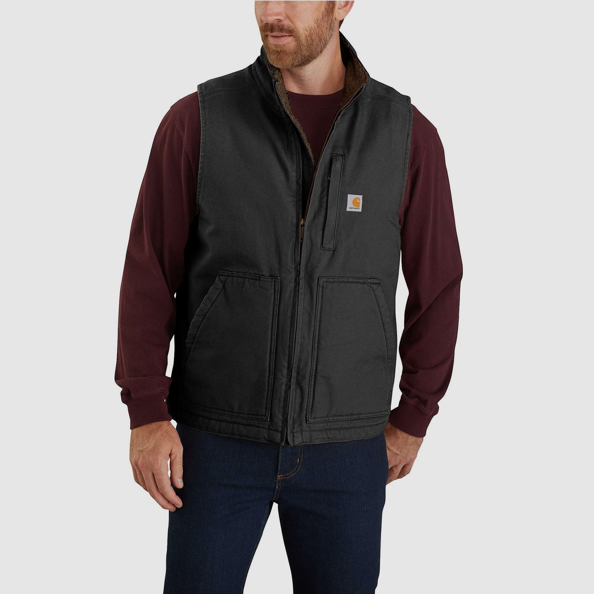 Carhartt Mock Neck Vest Men Black L