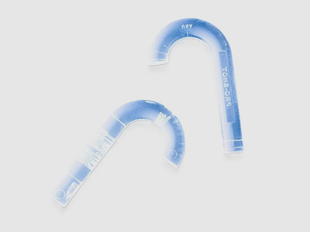 2 UV Laufleuchten Fiber klar/blau