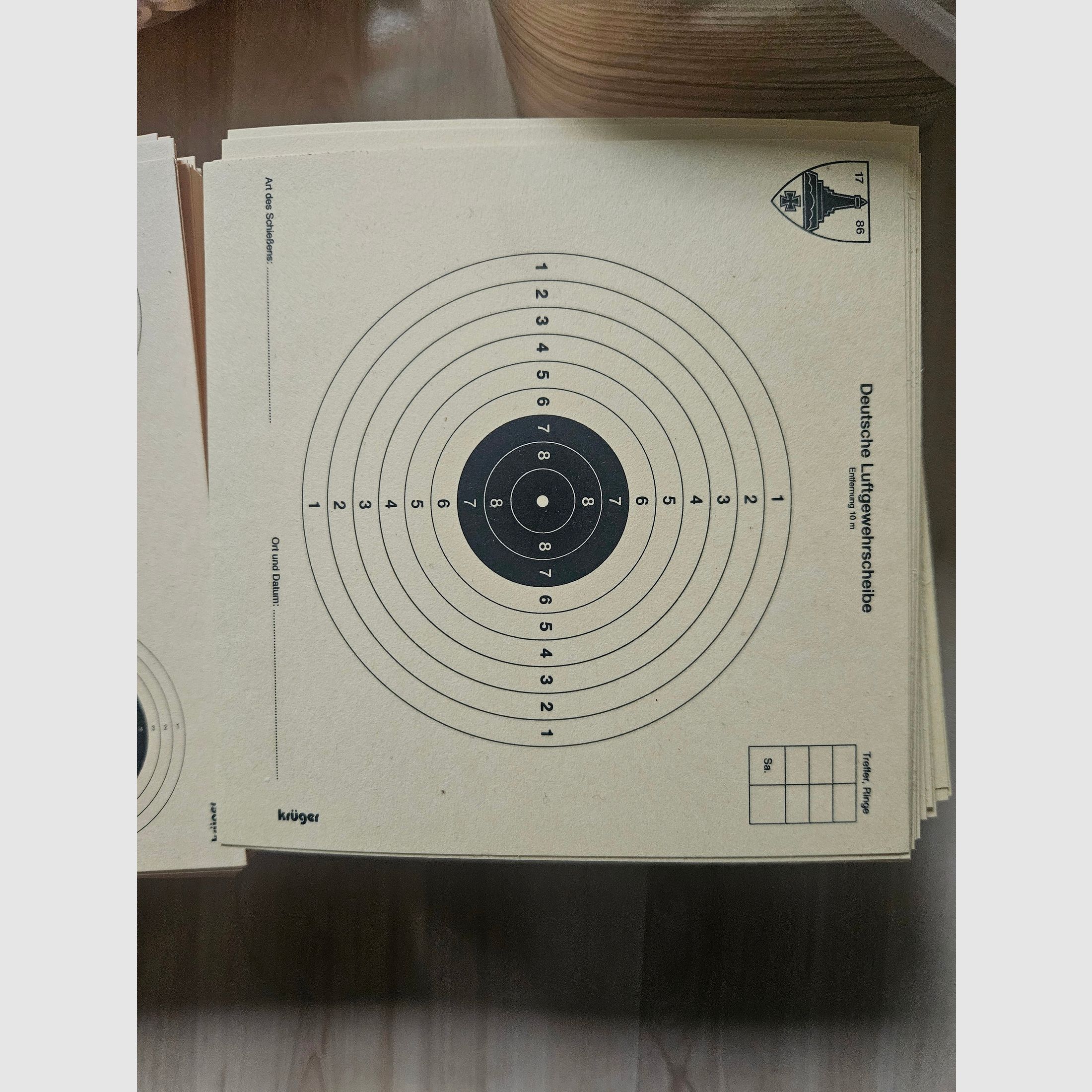 Bundle of air rifle targets, clay stars, clay tubes