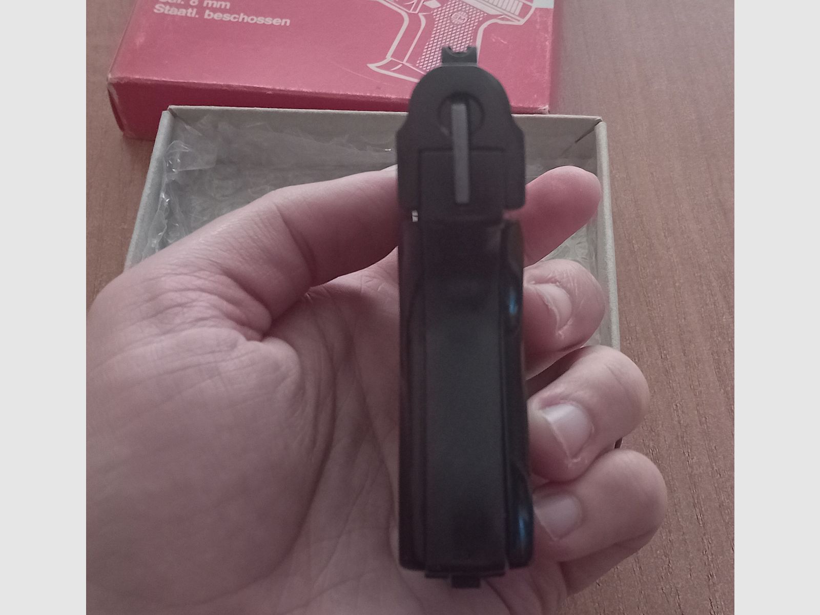 Seltene Starterpistole Rhöner SM 151A im PTB 474/ Kal. 8 mm Knall