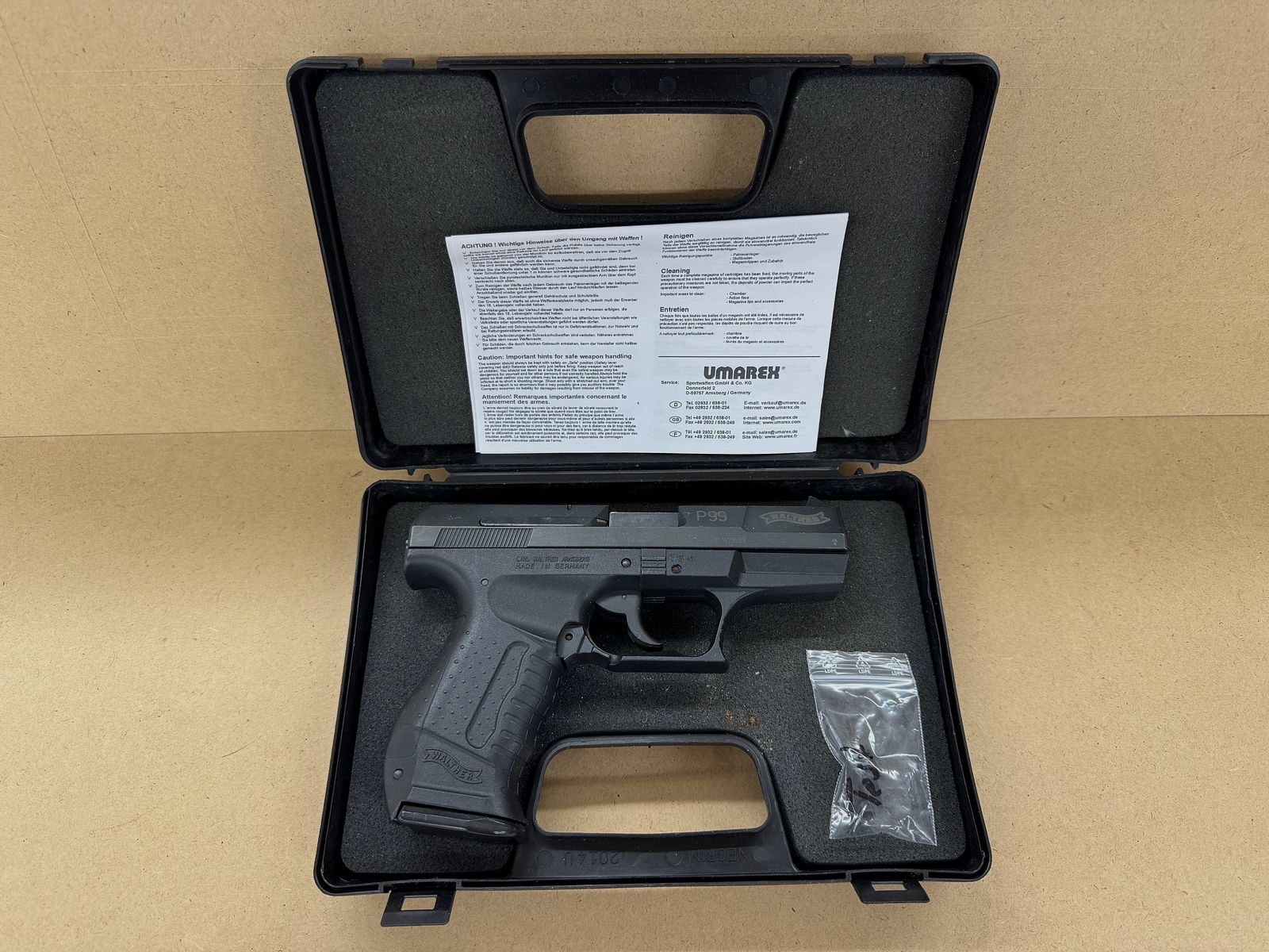 Walther P99 Schreckschuss 9mm P.A.K. – Frühserie PTB-762 mit originalem Entspanndrücker