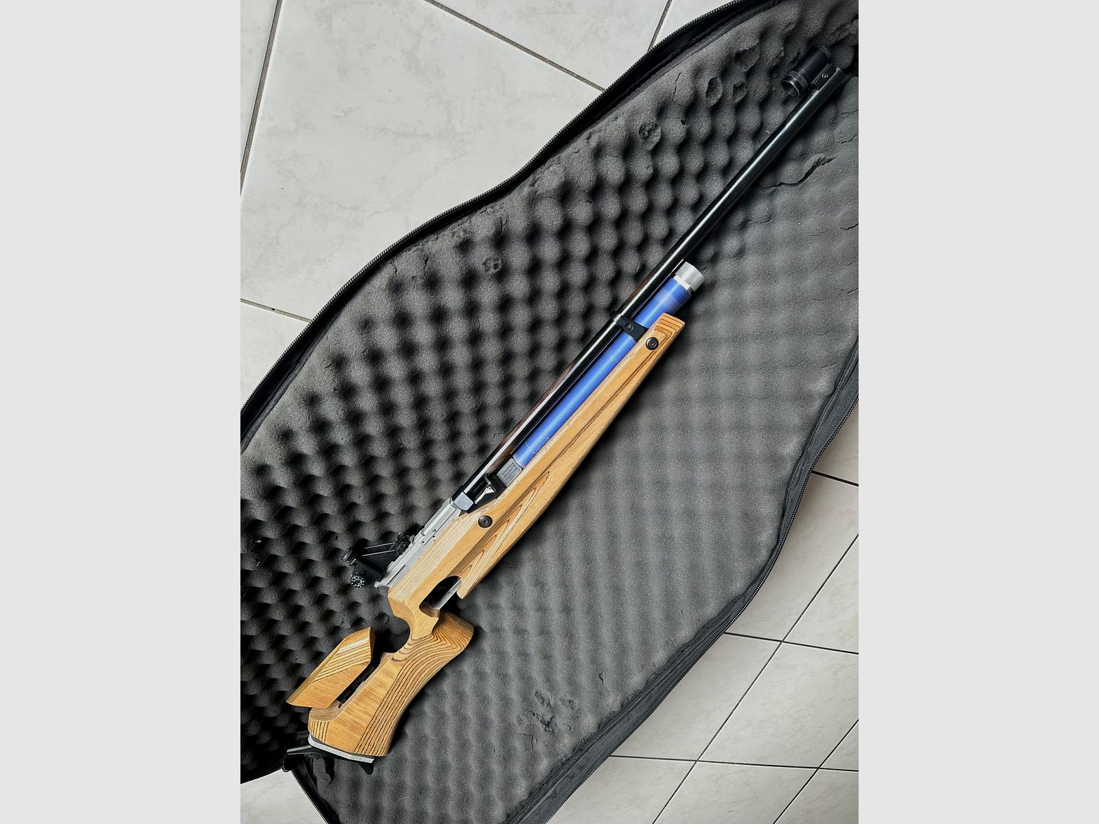 Feinwerkbau P70 Links match rifle precharged air rifle wooden stock