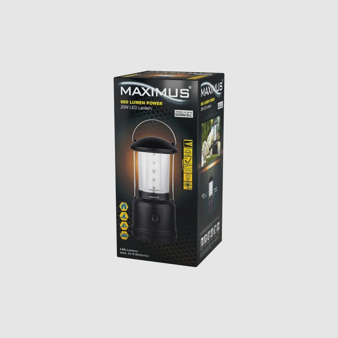 Maximus Lampe »Lampe LED 660 lm Lampe de camping M-LNT-200« avec variateur
