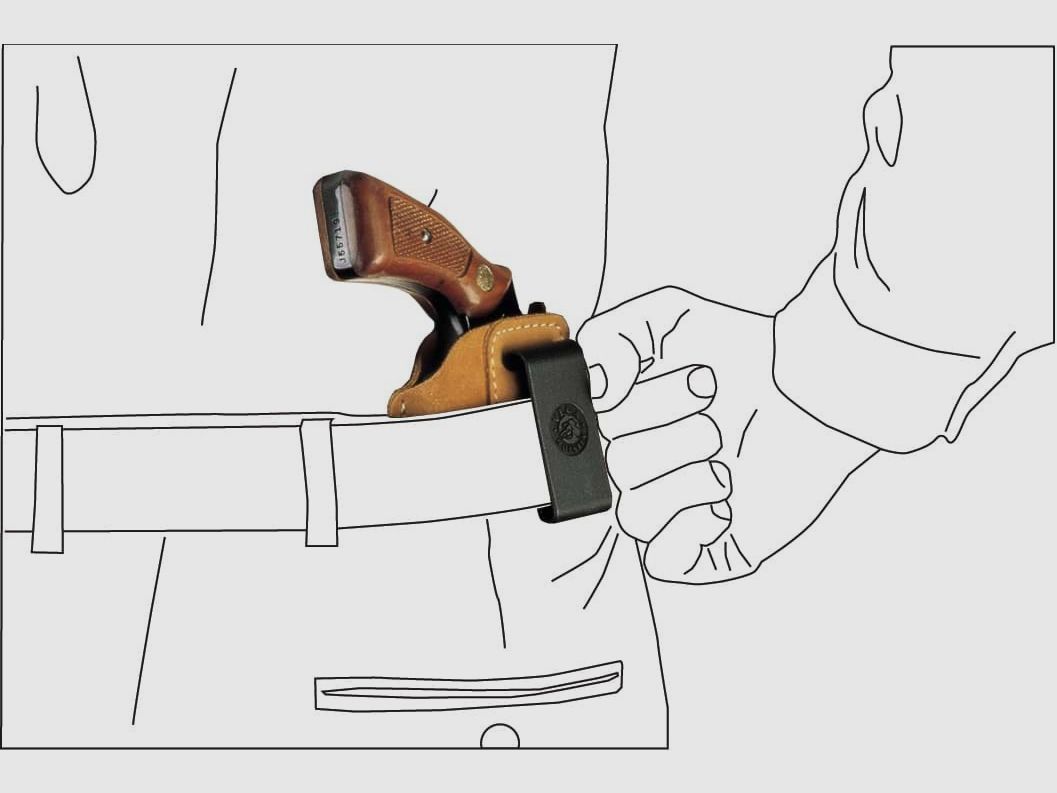 Innenbundholster aus Wildleder Beretta Cougar 8000,Glock 19/23/25/32/38,Sig Sauer P228/229,S&W 39/59/909/910/915,Springfield XD Comp