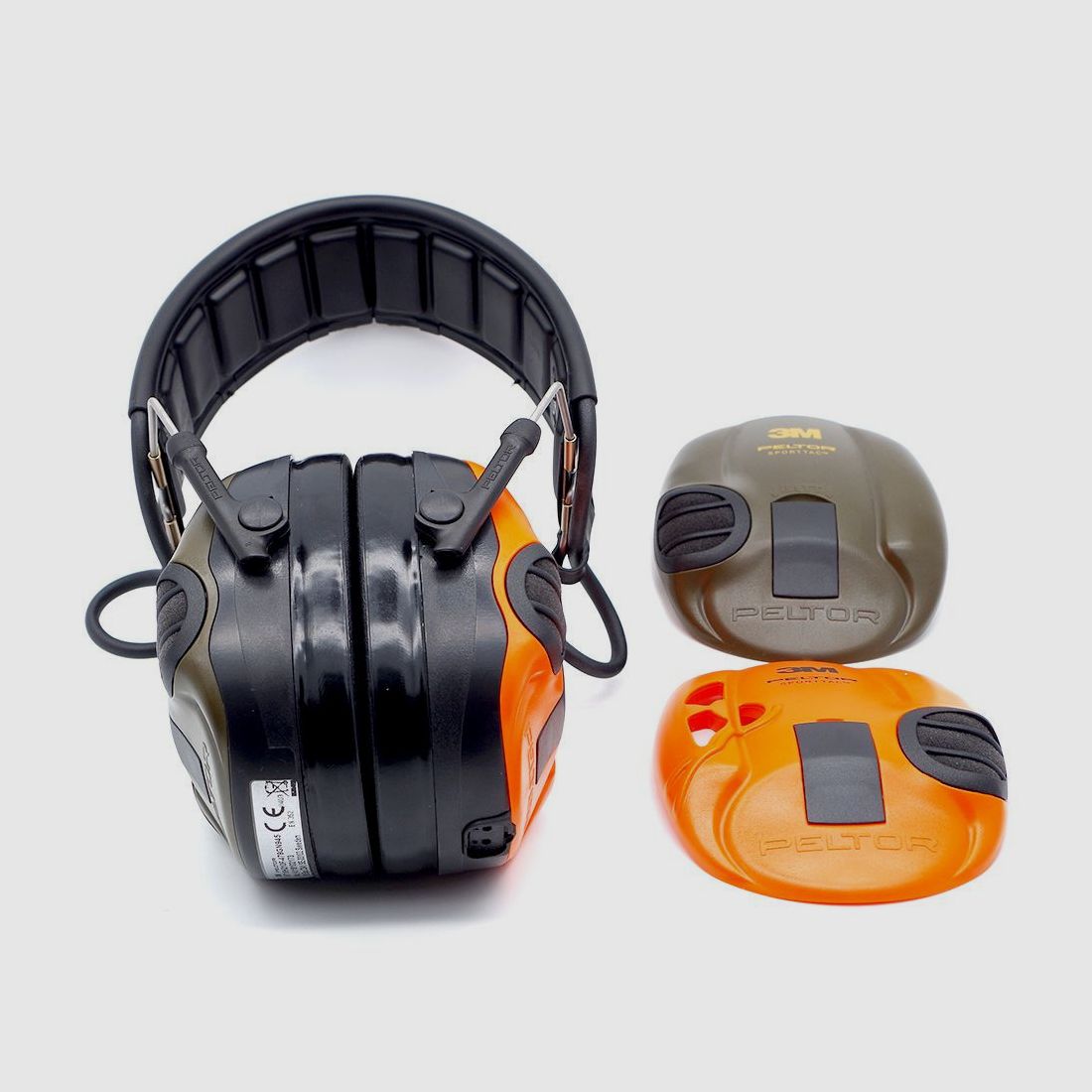 3M™ PELTOR™ SportTac™ Ochrona słuchu Pomarańczowy/Zielony MT16H210F478GN, zdjęcie 2 z 3