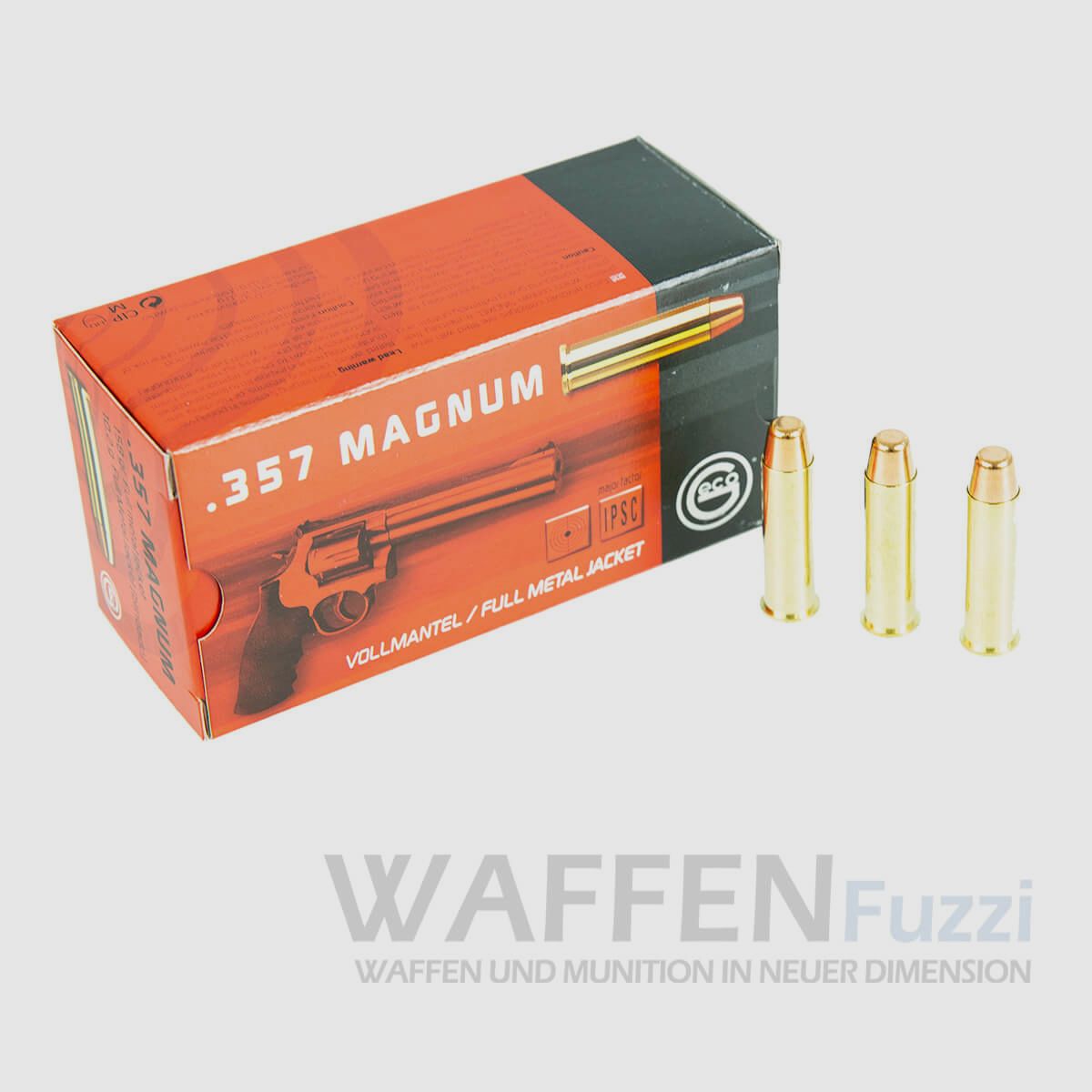 Geco .357Mag Vollmantel Flachkopf 158gr