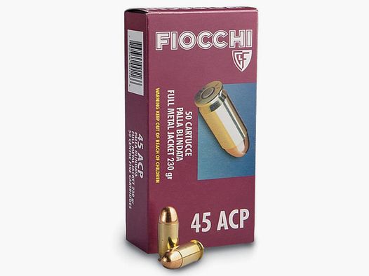Munición FIOCCHI – 45 ACP – 230 grains – blindada