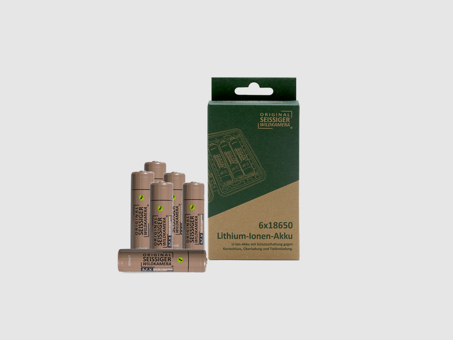 Seissiger Batteria agli ioni di litio 18650 6x pezzi
