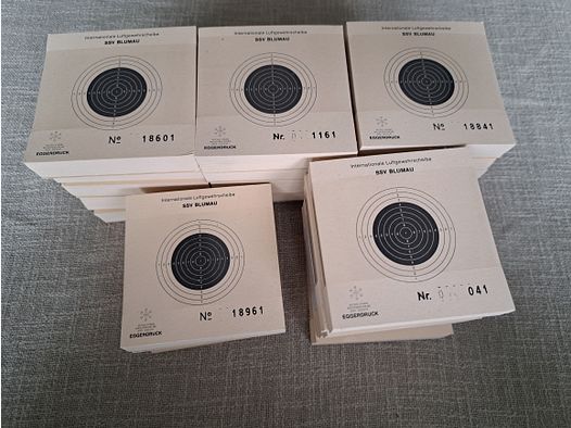 23 x 40 (+2 Probescheiben) Zielscheiben für Luftgewehr (10er Ringscheiben)