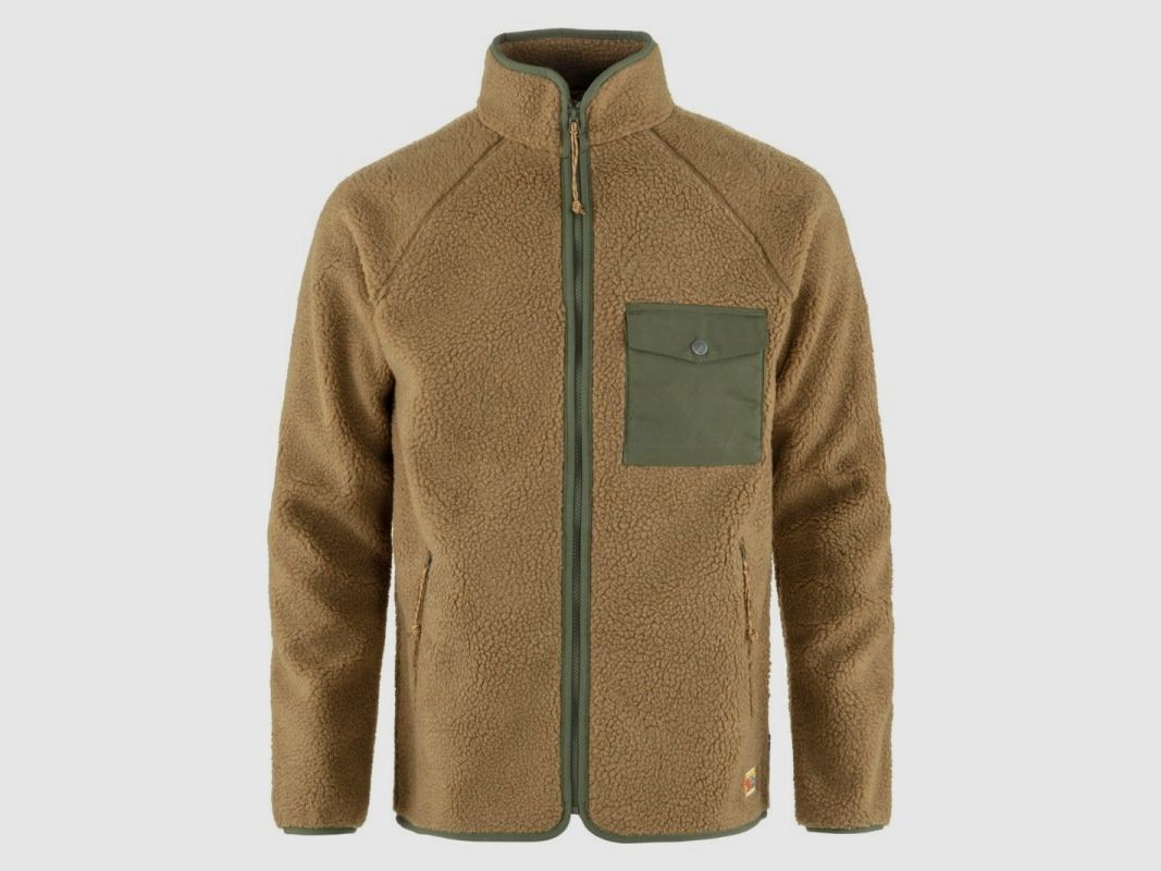 Fjällräven Herren Vardag Pile Fleece Jacke Buckwheat Brown-Laurel Green M