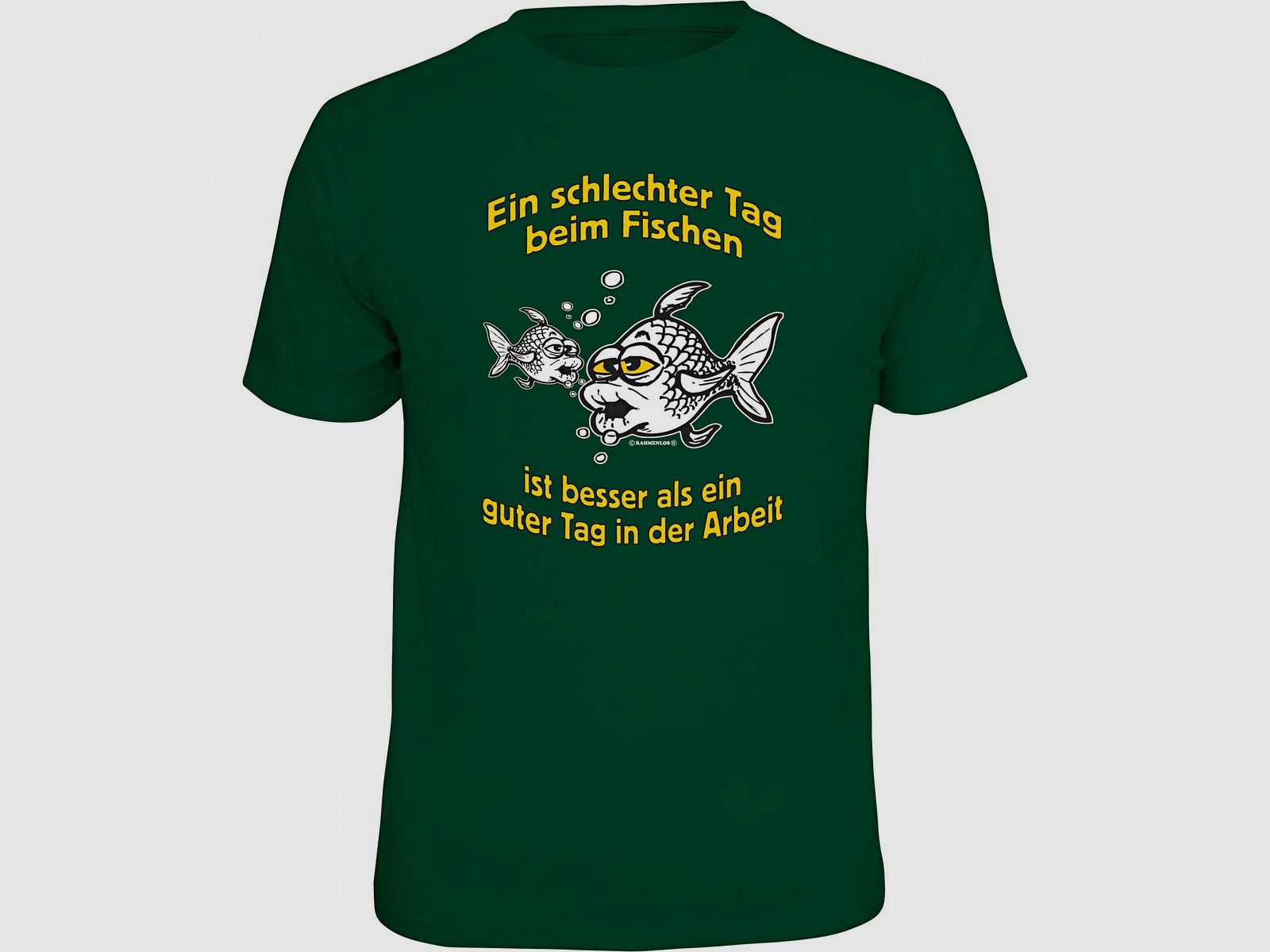 "Ein schlechter Tag beim Fischen…" T-Shirt Herren (Grün)