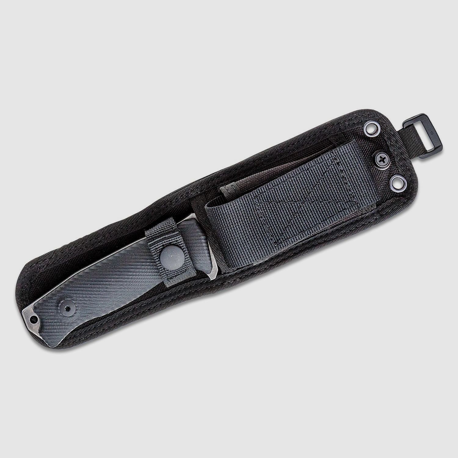 M5 Jagdmesser, schwarze stonewashed Sleipner-Klinge, schwarzer G10-Griff, Cordura-Scheide | 97228