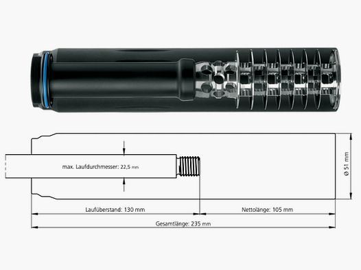 Schalldämpfer ERA®Silencer SOB2S