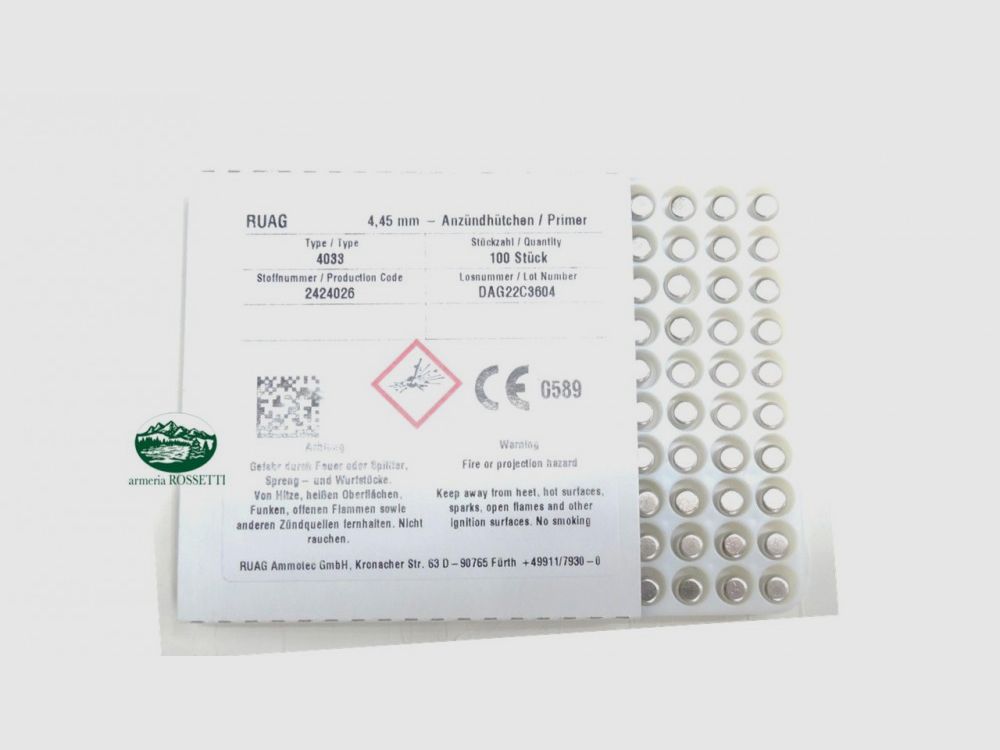 RWS primers ANV PRIM 4033 SMALL RIFLE conf.1000 pcs. 2424381