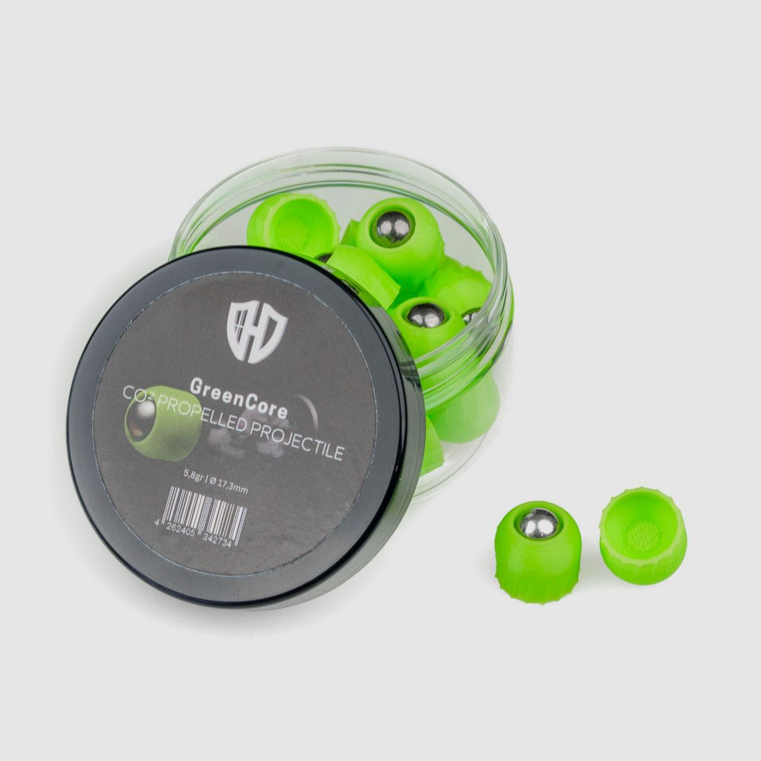 20x GreenCore | Co² Aangedreven Projectiel | 5,8gr of 9,3gr | Ø 17,3mm | M17 | FSC | FSC XP | HDR68 | TC68 | HDS68