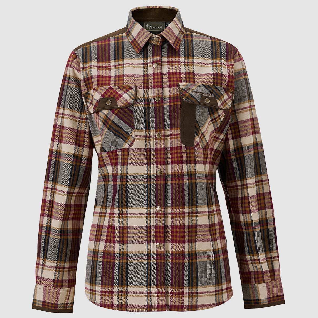 Pinewood Bluse Prestwick Exclusive Bordeaux/Beige