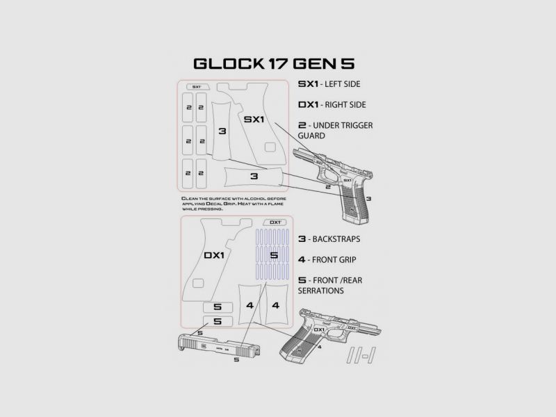 Griff GLOCK 17 GEN5 Decal Grip, Bild 1 von 3