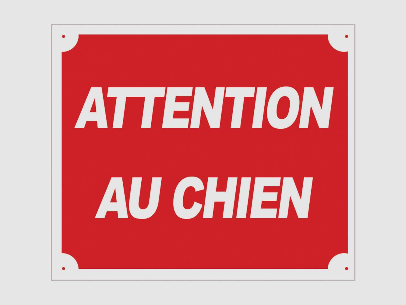Achtung Hund Schild aus Aluminium