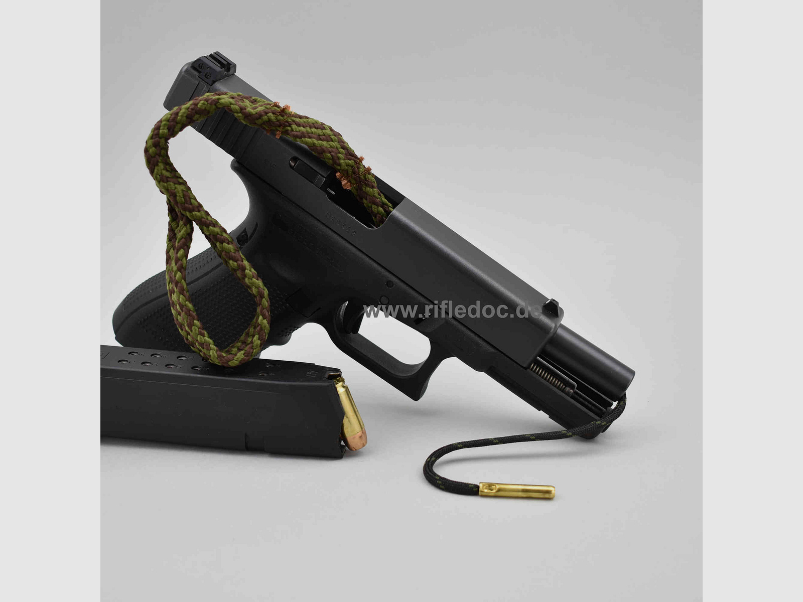 Pistooli Cal .44 | Reinigungsschnur Kurzwaffe + Alu Dose