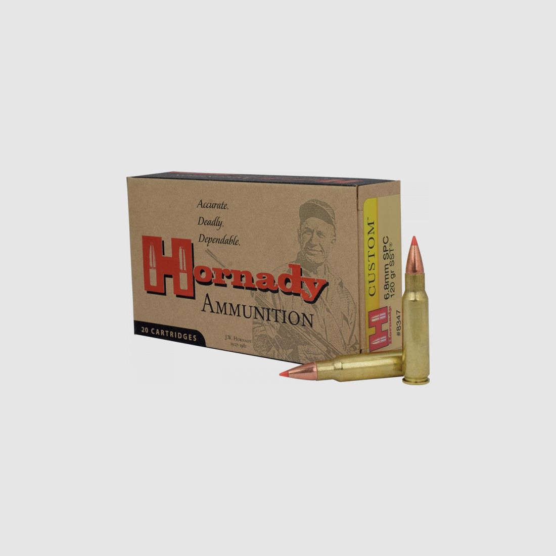 Hornady Custom 6,8mm Rem SPC SST 120 grs Büchsenpatronen