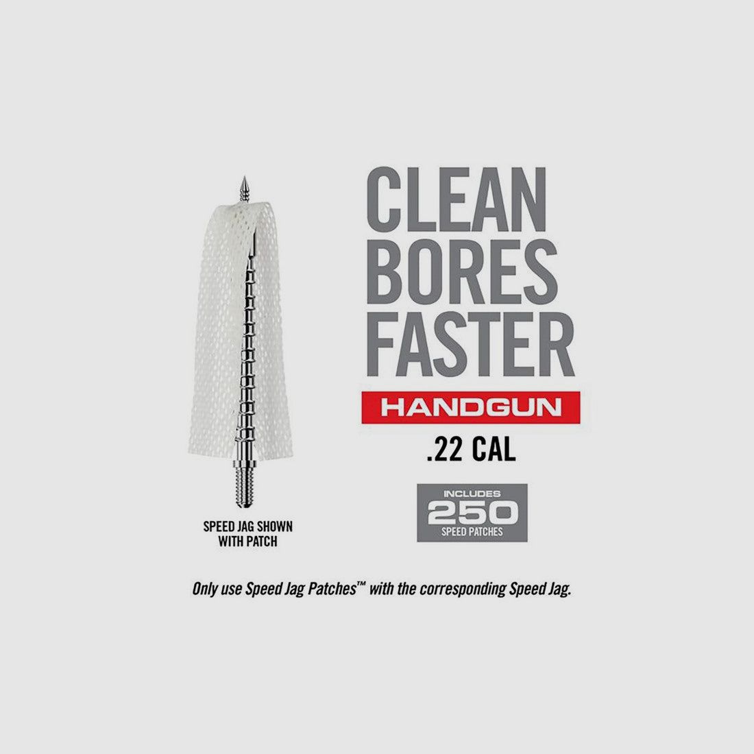 Real Avid Bore-Max Speed Jag & Patch Nachfüllpack, 8 Zoll, 250 Stück