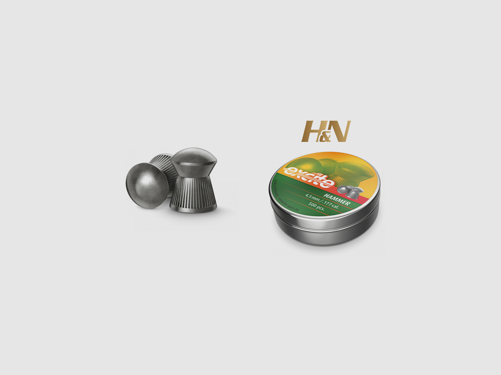 H&N – HAENDLER &NATERMANN H&N Excite Hammer Pellets cal. 4.50 mm. Tin 500 pcs. of 0.51 g.