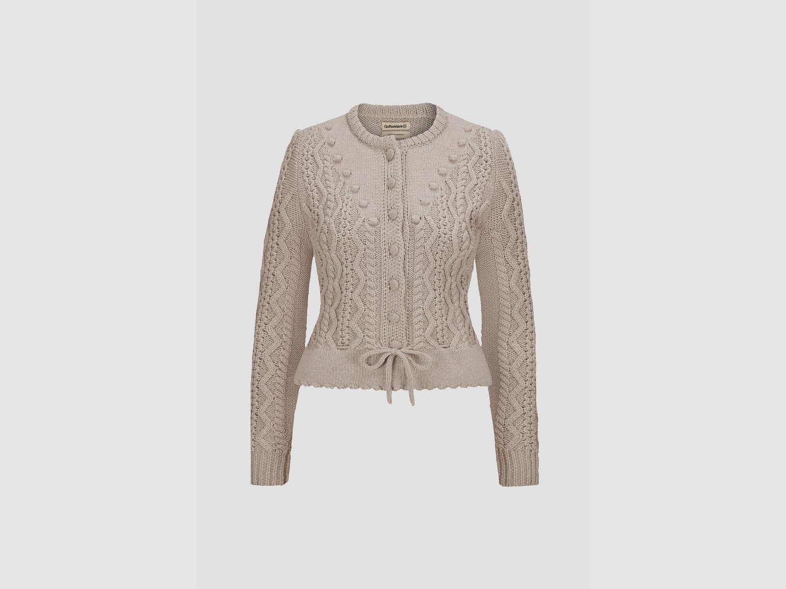 Gottseidank Trachten-Strickjacke in Beige, Bild 1 von 2
