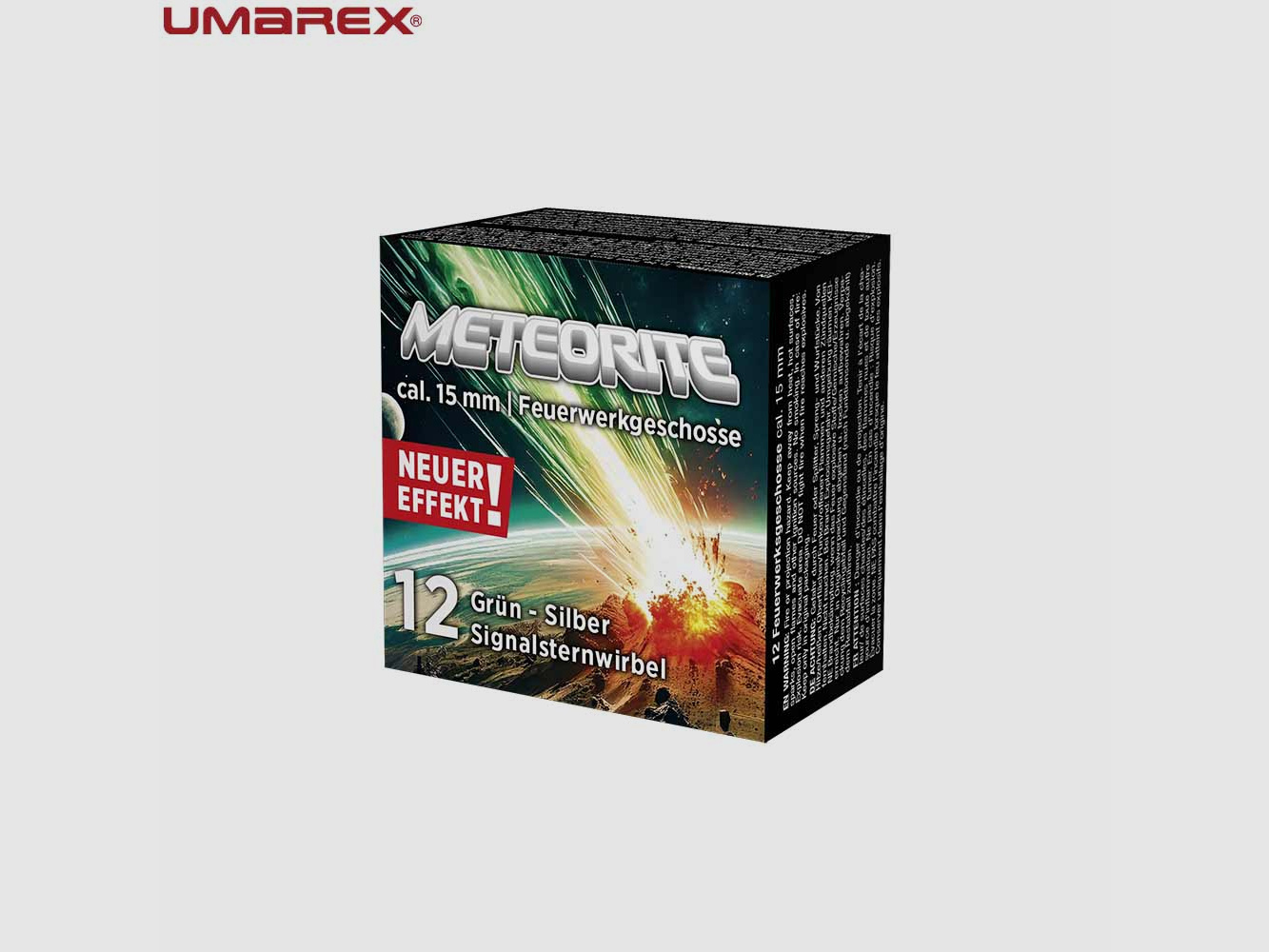 UMAREX SIGNALSTERNWIRBEL METEORITE 15mm grün-silber 15 Schuss