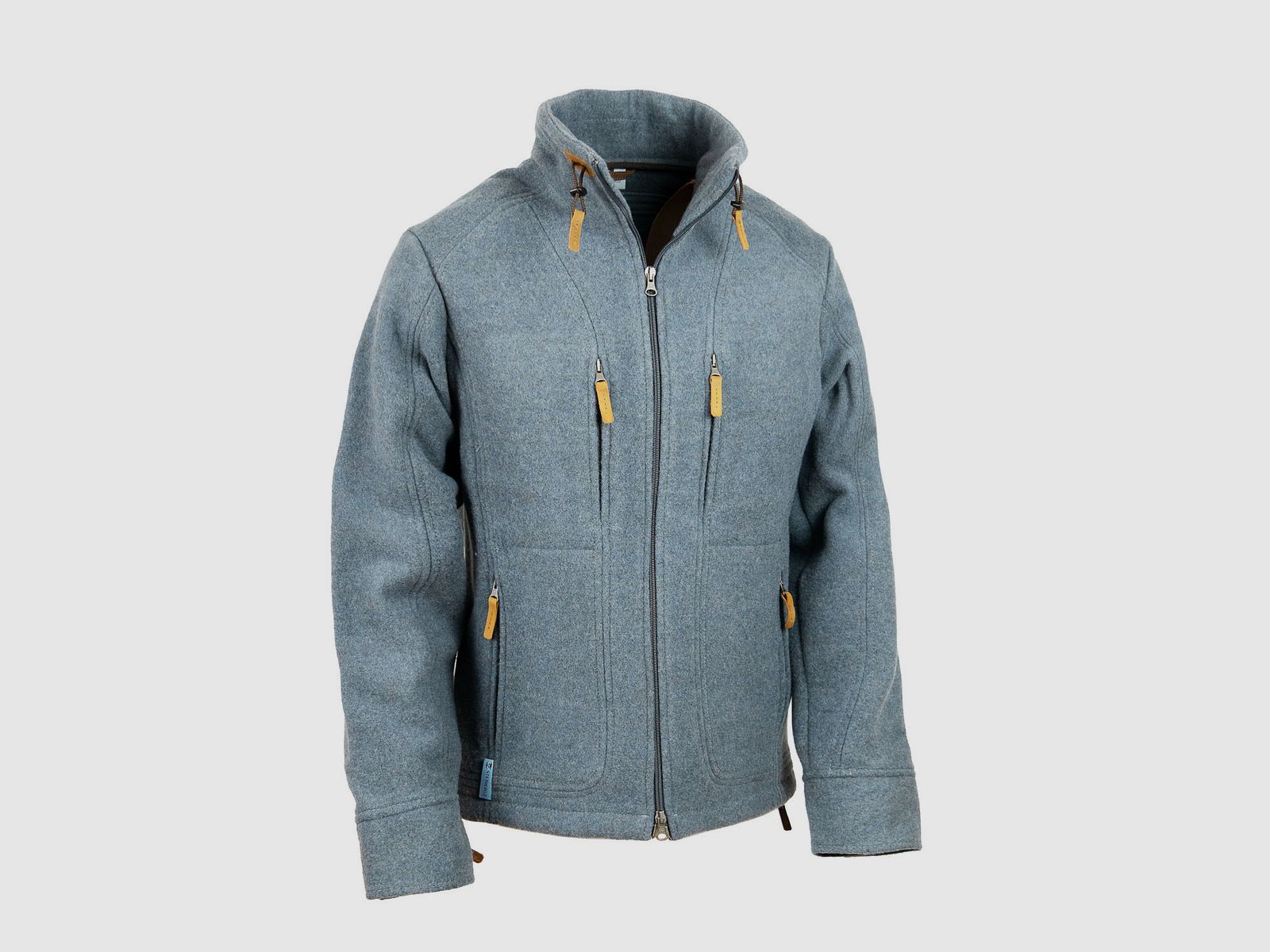 Lodenfleecejacke "Kragenhuber" Mod. 2023, Calcitblau