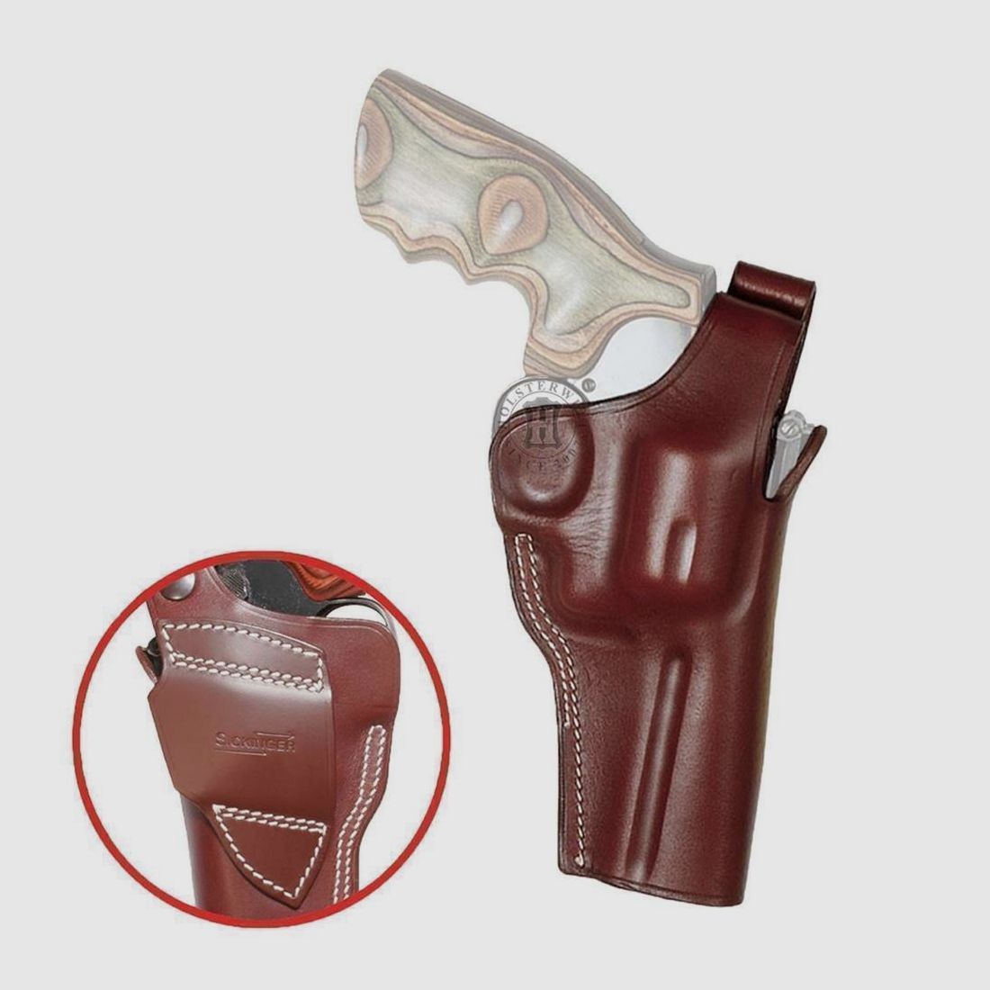 Gürtelholster OFFICER "FBI" Glock 19/23/25/32/38/45-Rechtshänder-Schwarz