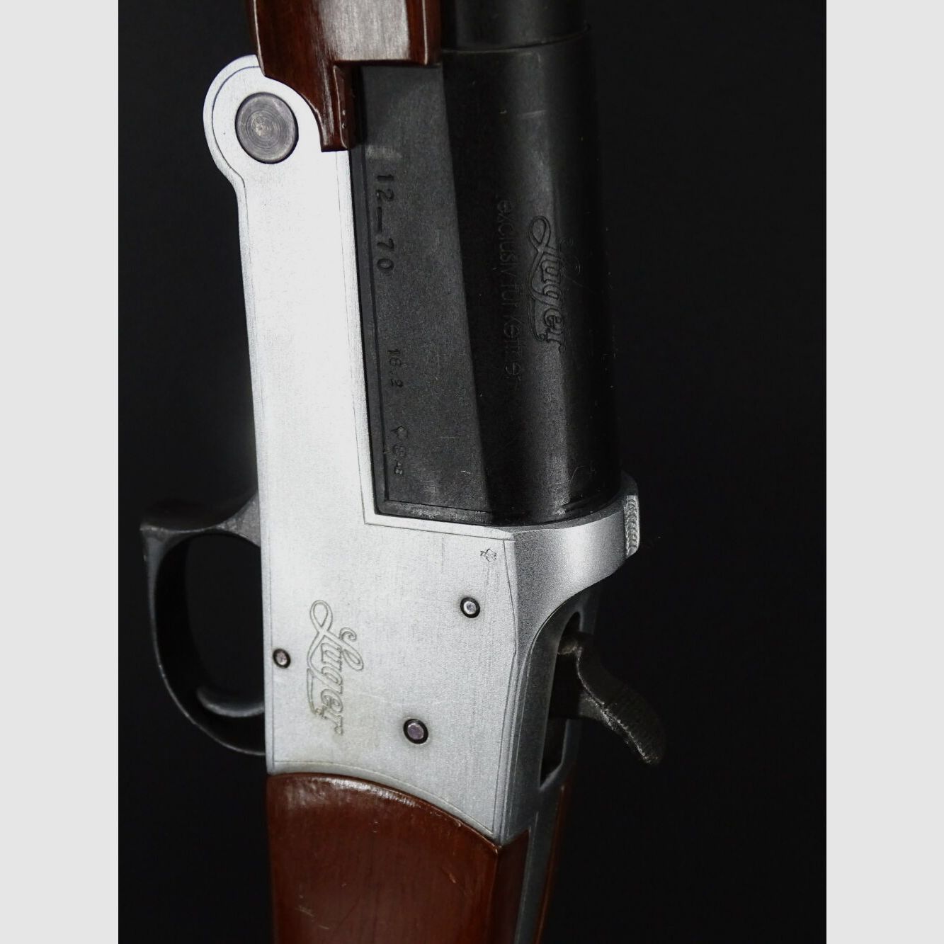 Luger Hahnflinte Einlaufflinte Kaliber 12/70 Hahnflinte