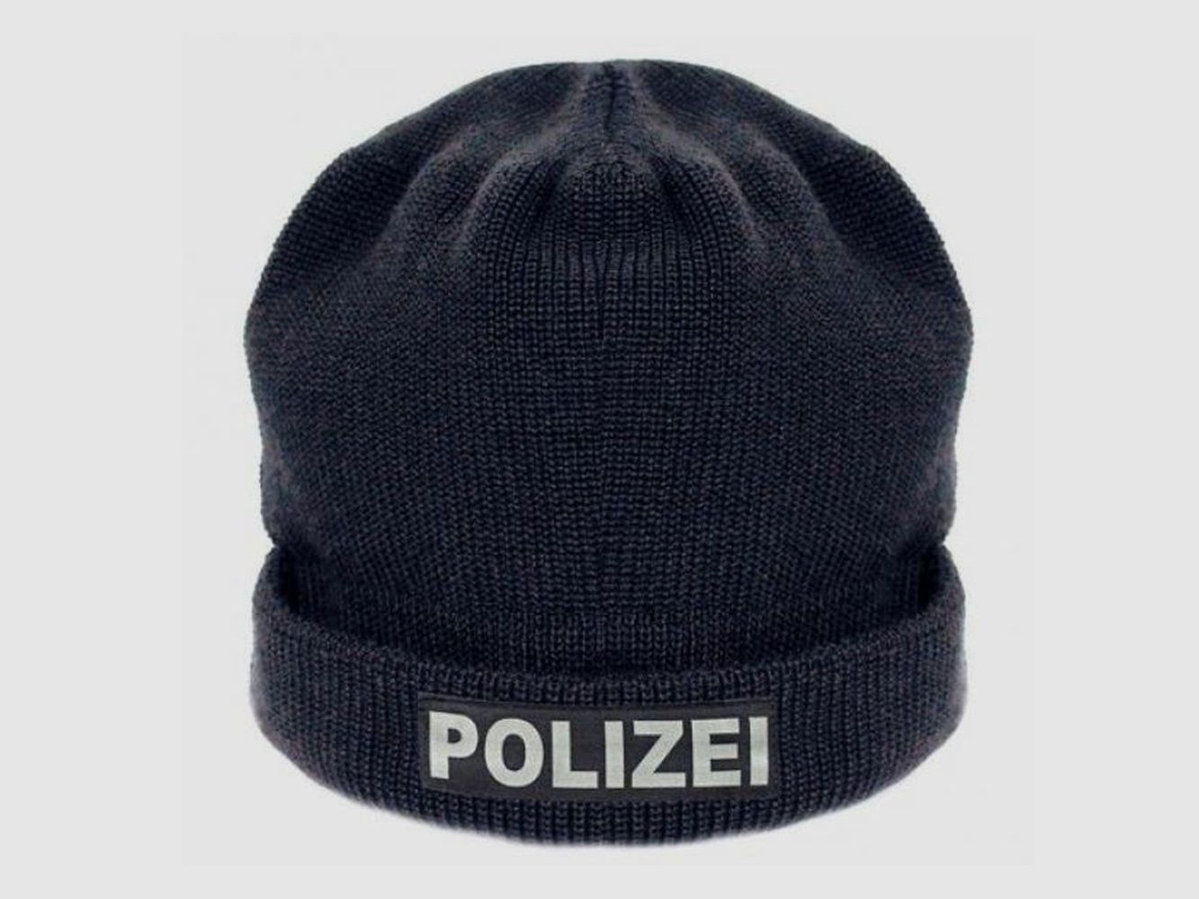 Polizeistrickmütze mit Fleece-Futter