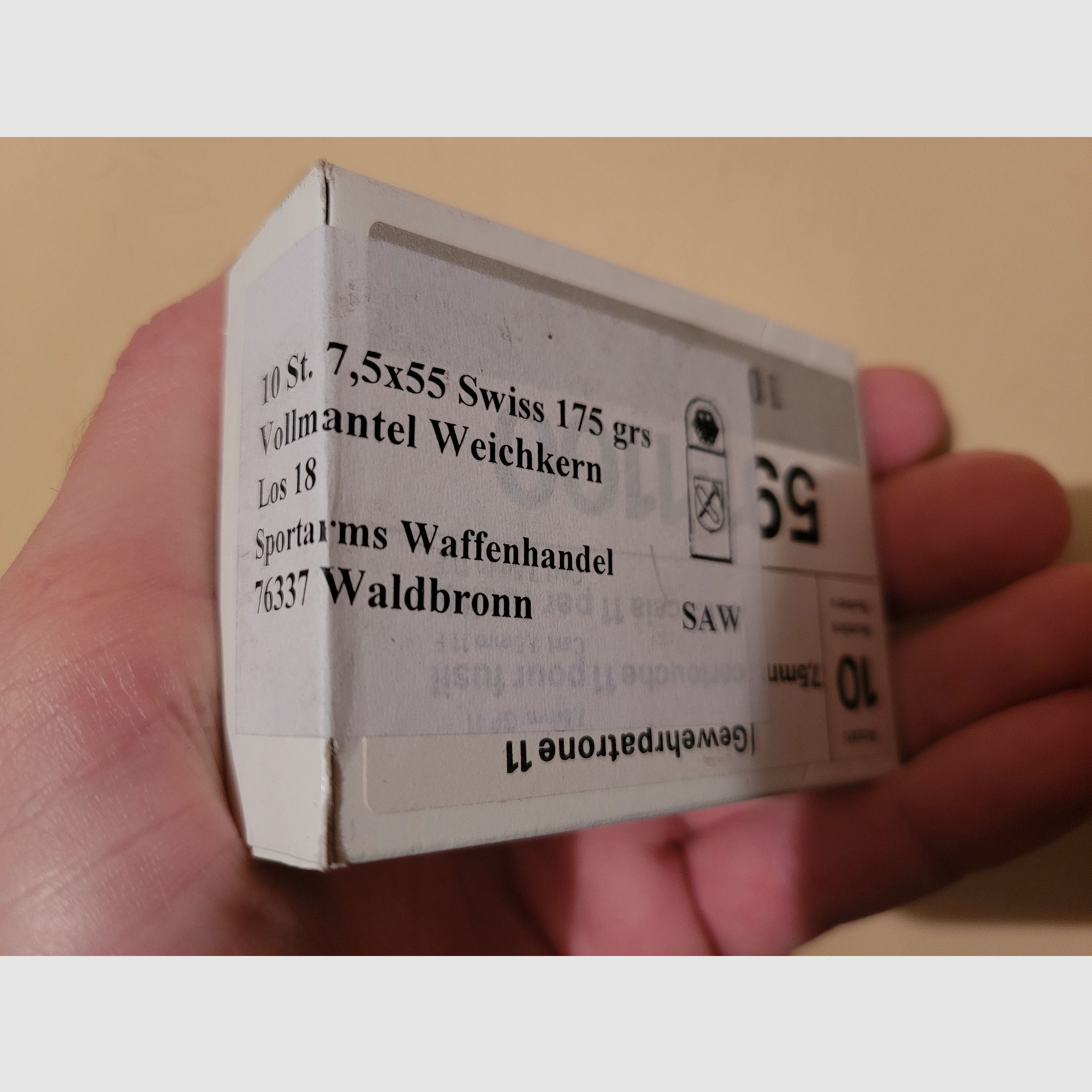 330 disparos VM FMJ 7,5x55 Suizo GP 11 fabricación militar suiza original